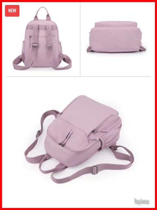 Mini Backpack for Women Nylon Anti Theft Lightweight Daypack College Bookbag